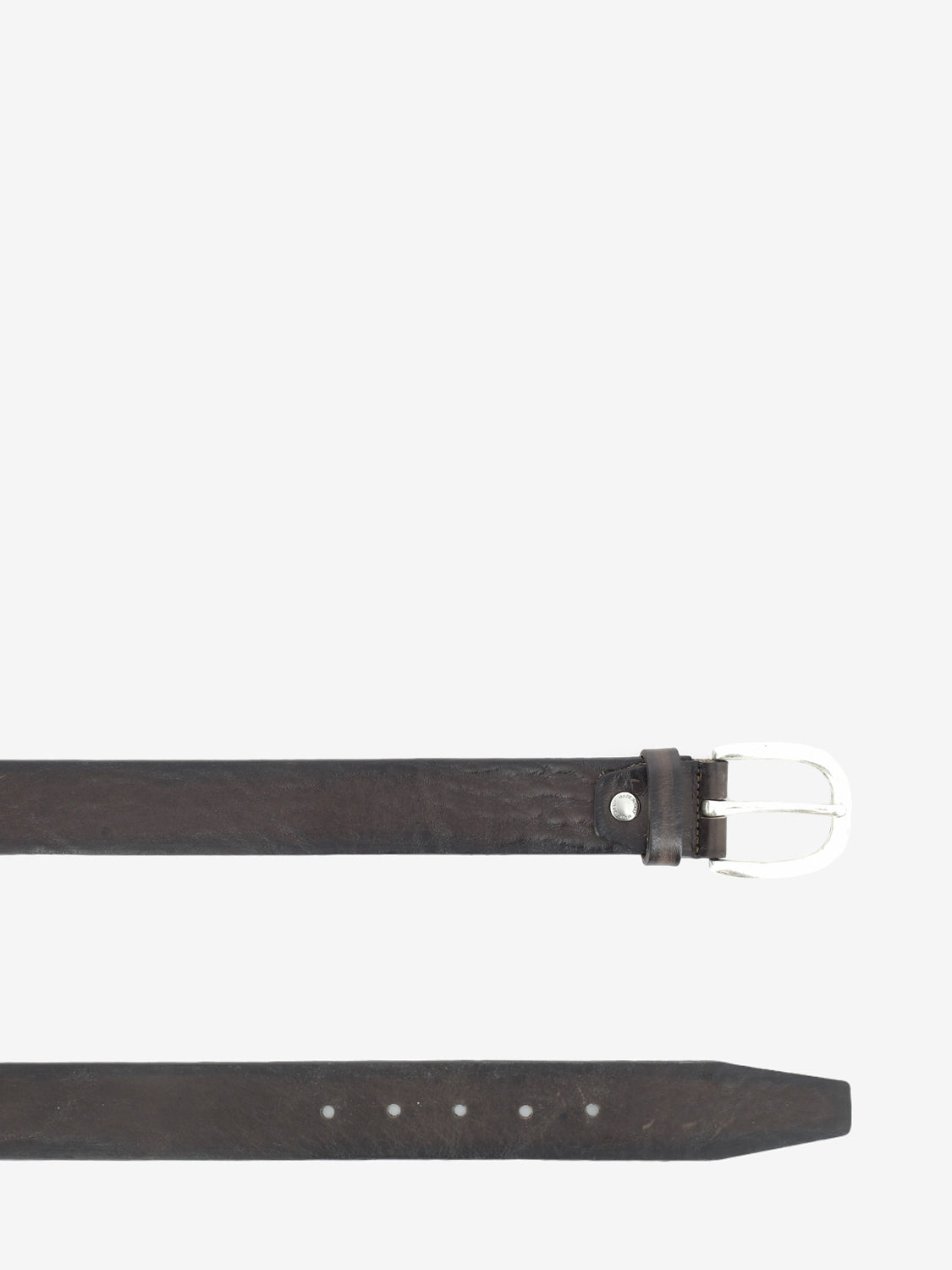 Cintura in vera pelle testa di moro