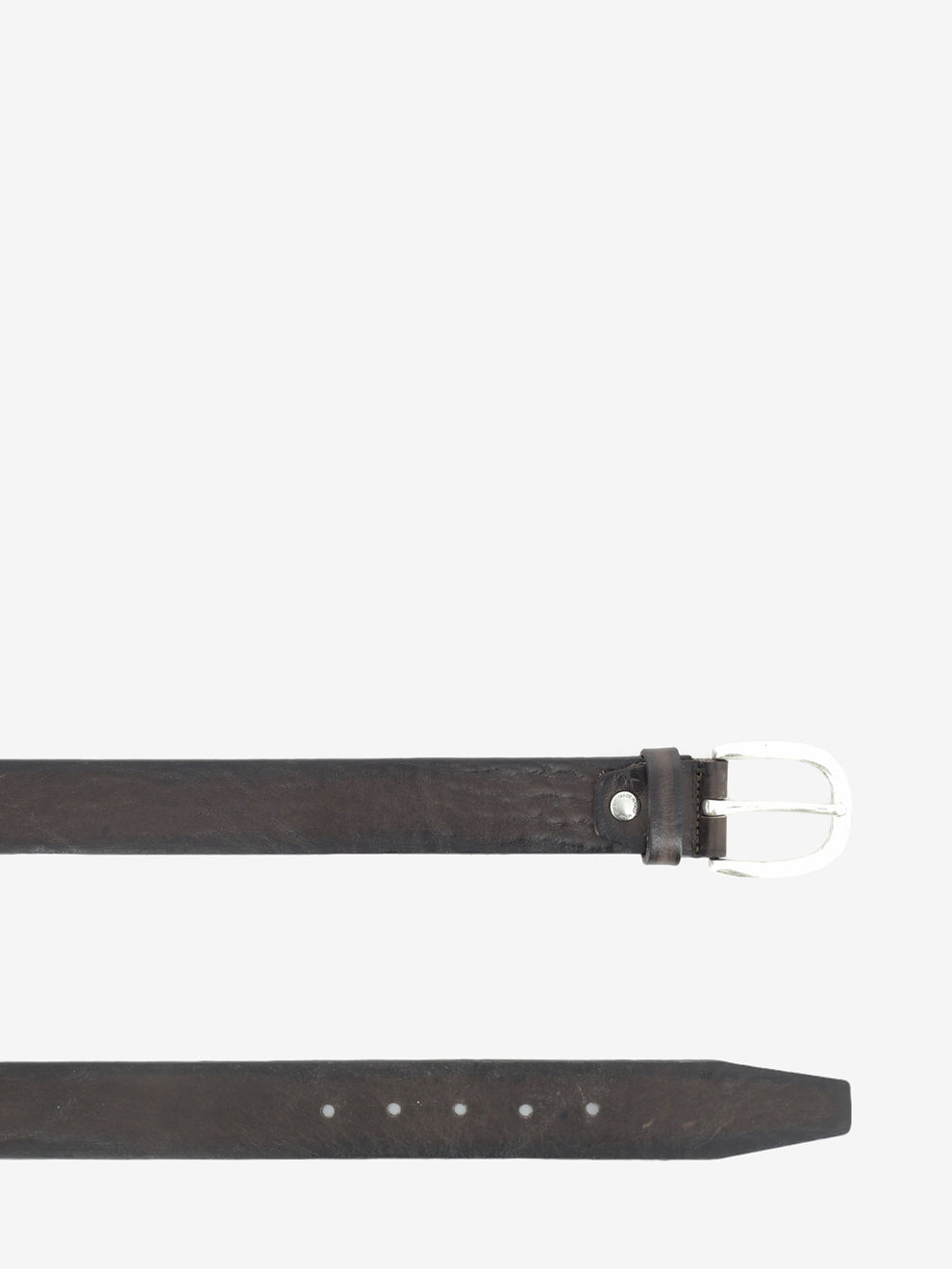 Cintura in vera pelle testa di moro