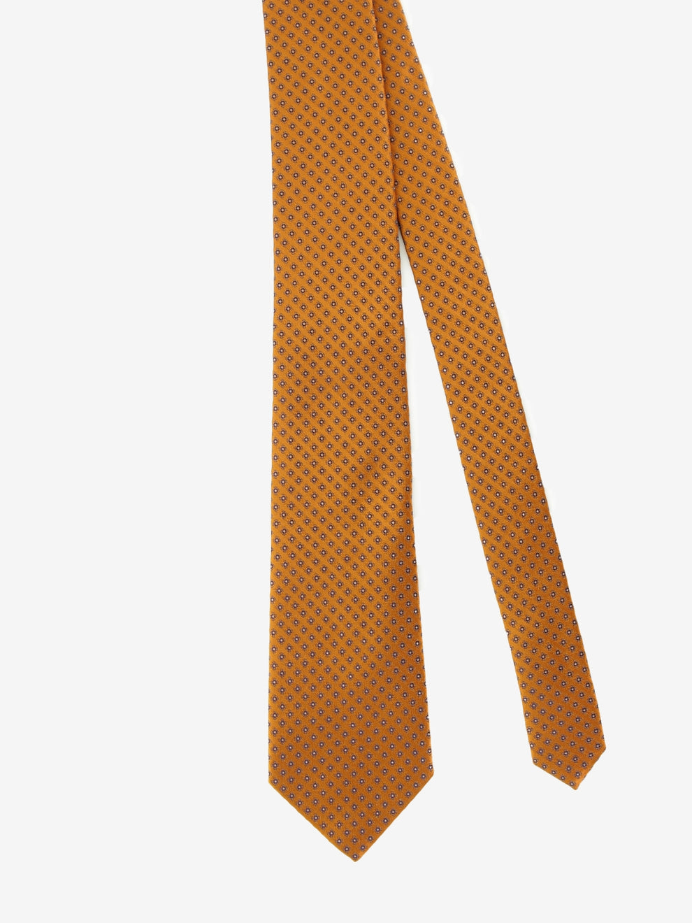 Orange circle pattern tie