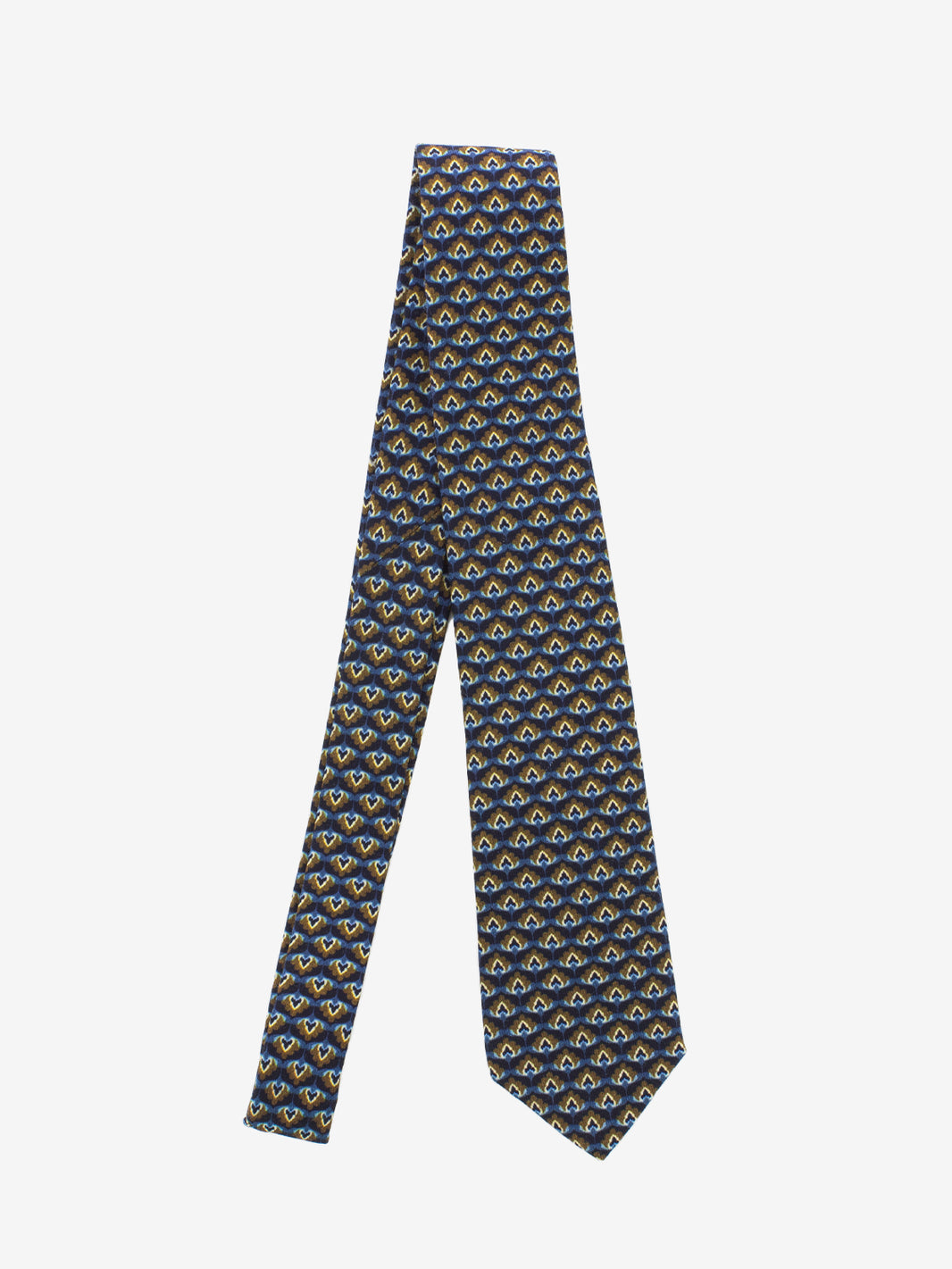 Brown/Blue Floral Pattern Tie