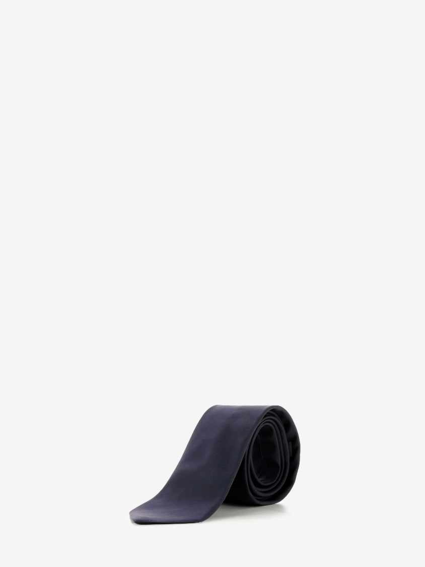Midnight blue silk tie