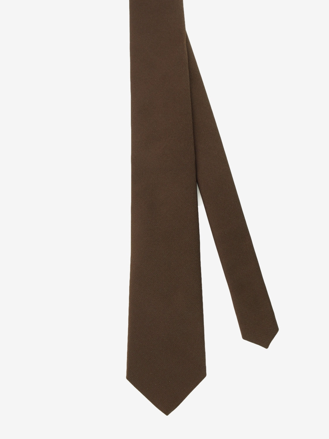 Dark brown silk tie