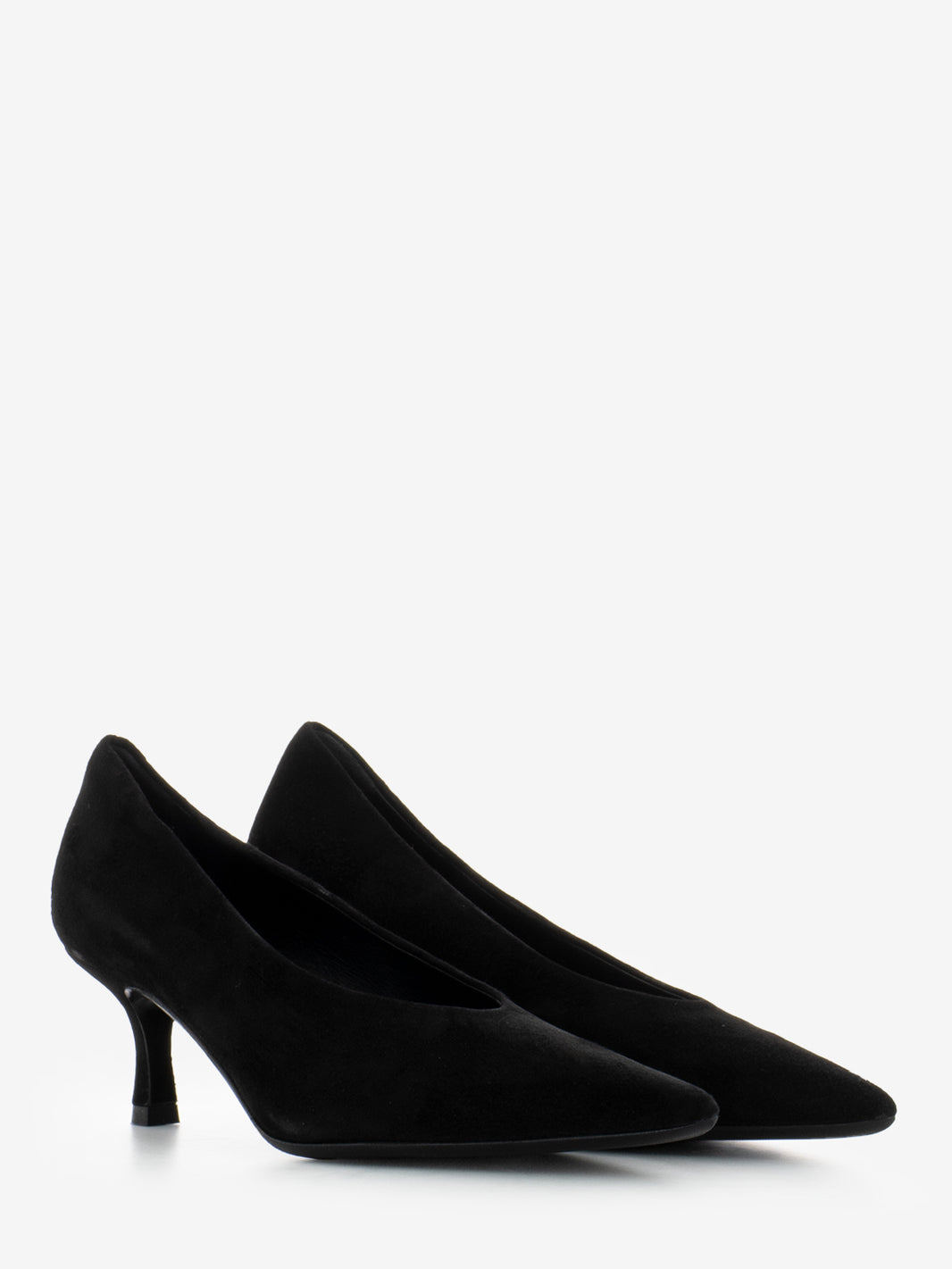 Décolleté in camoscio nero