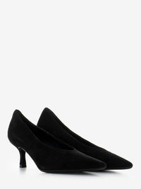 Décolleté in camoscio nero