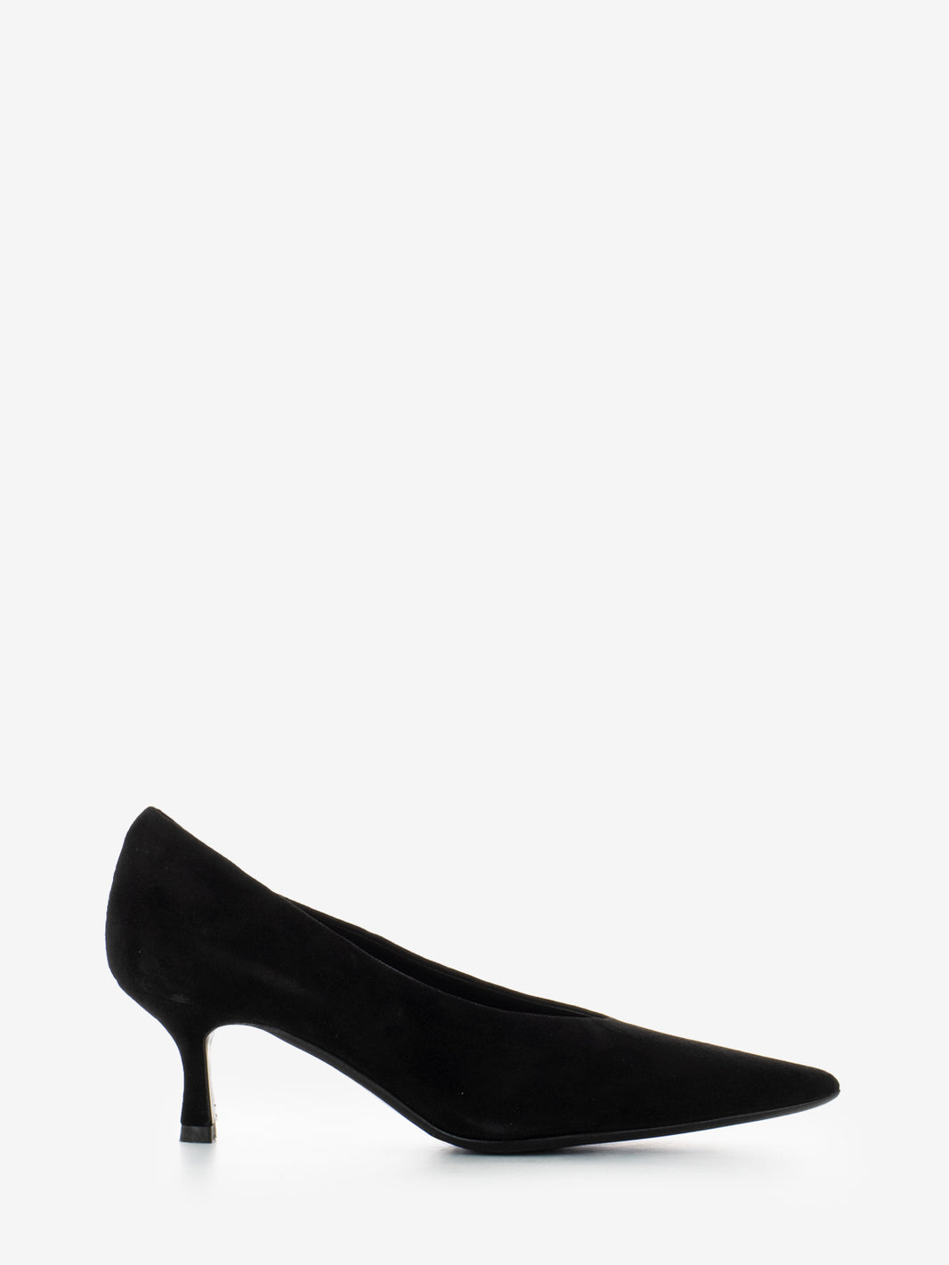 Décolleté in camoscio nero