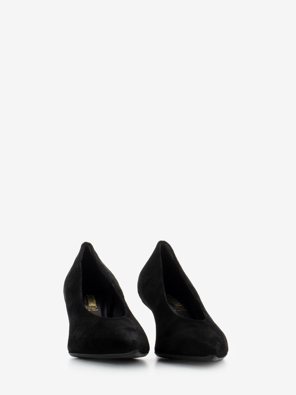 Décolleté in camoscio nero