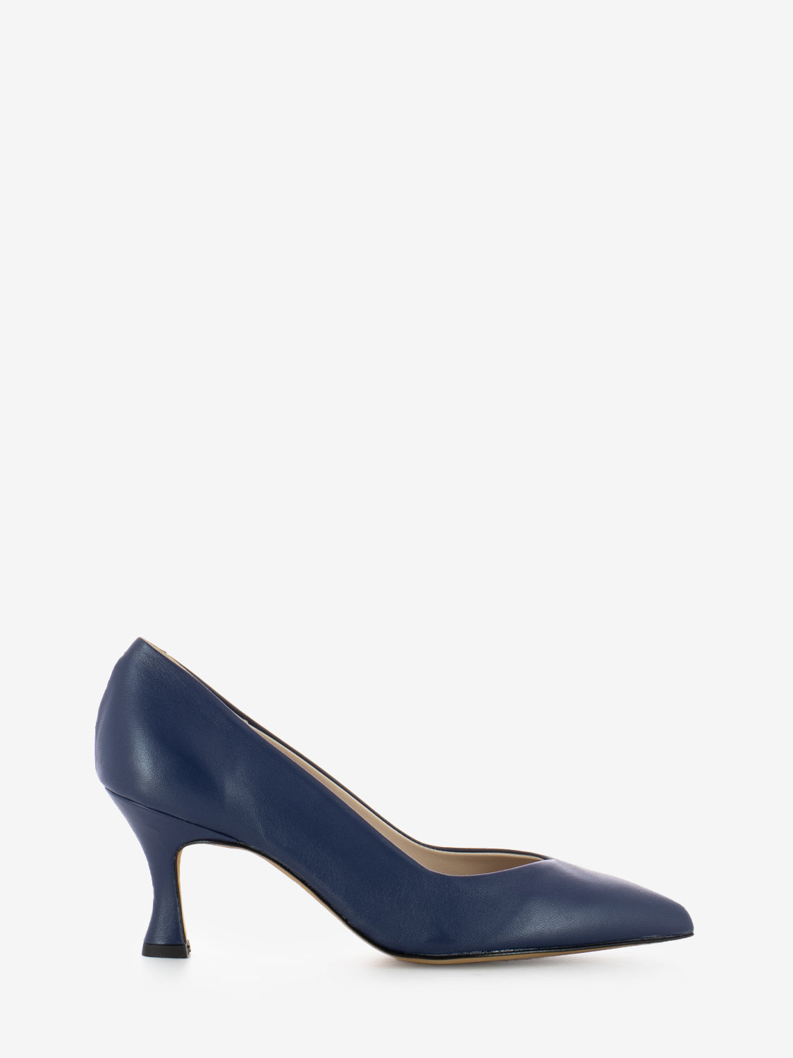 Blue leather décolleté