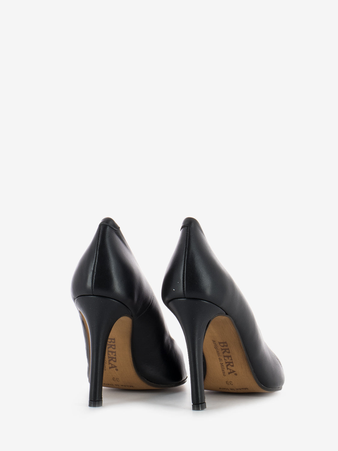 Black nappa pointed pumps