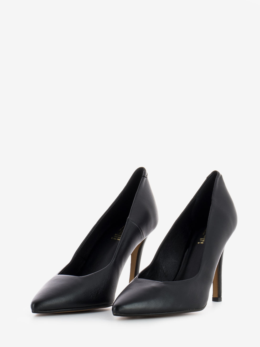 Black nappa pointed pumps