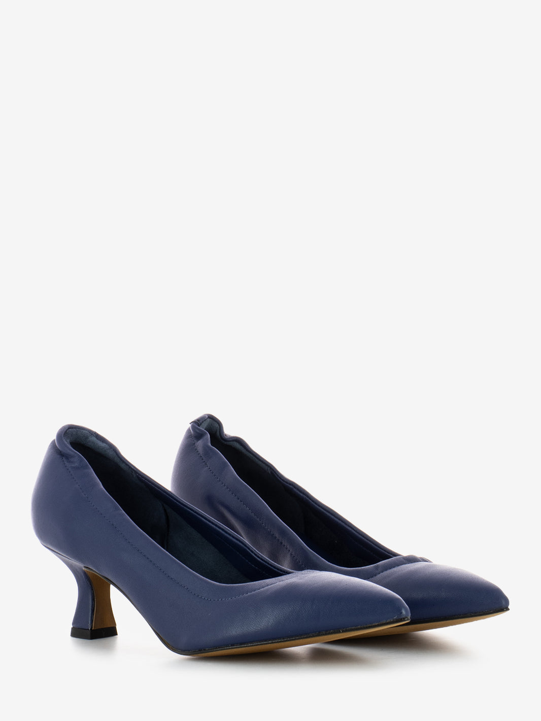 T.50 décolleté in blue leather