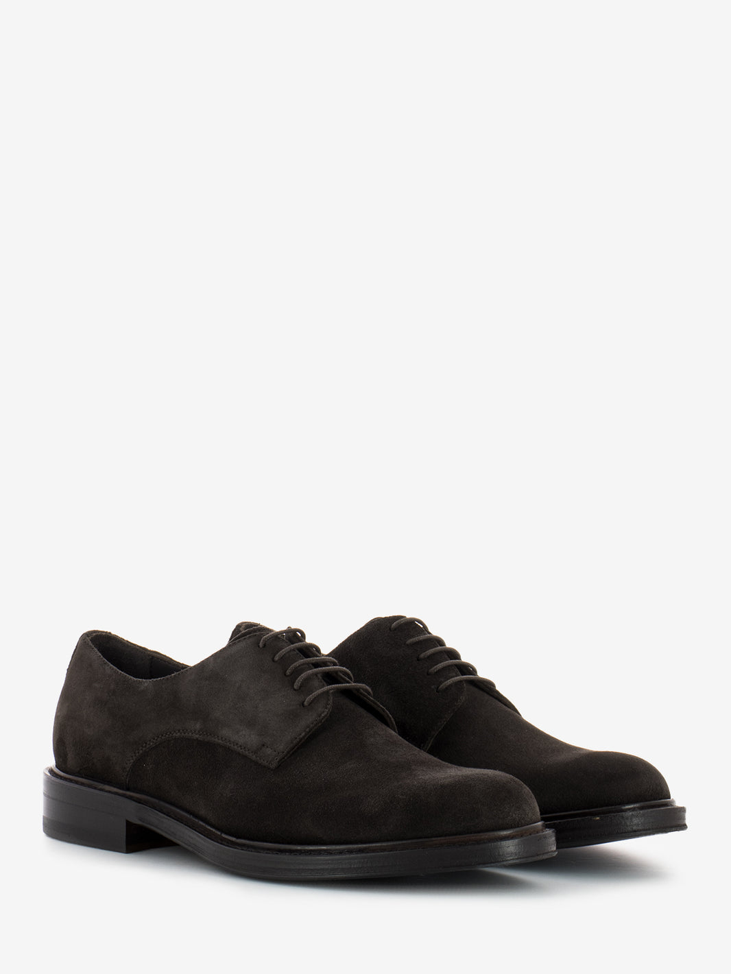 Brown suede abraded derby