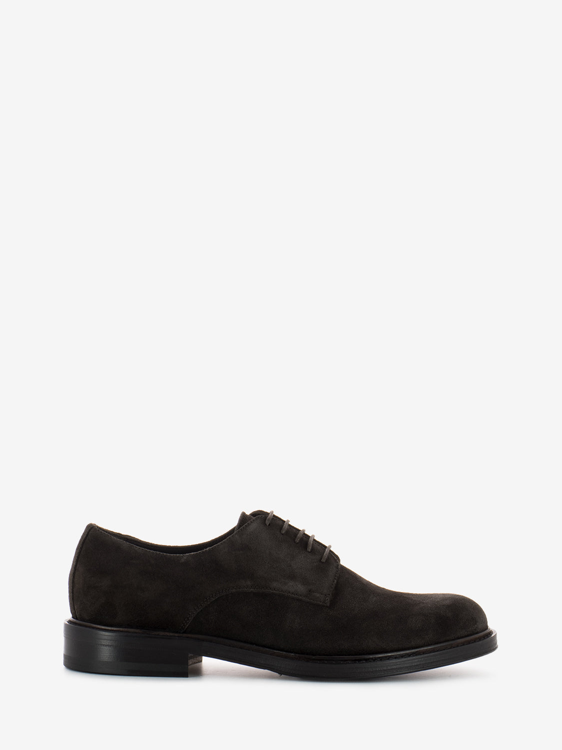 Brown suede abraded derby