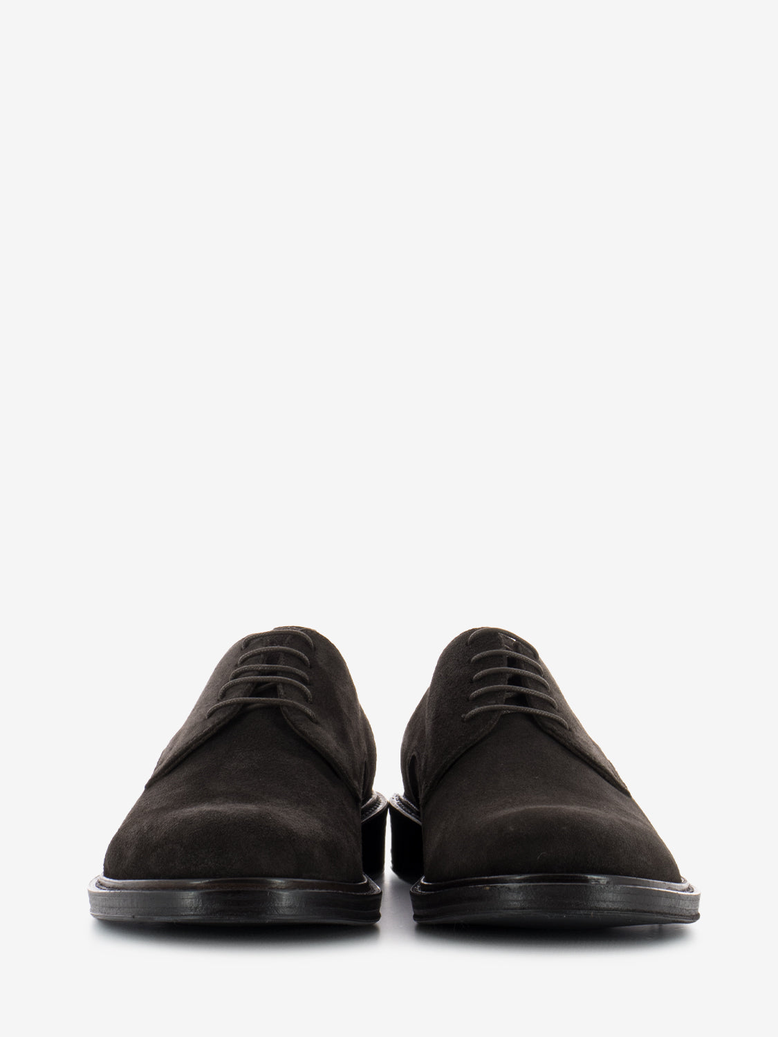 Brown suede abraded derby