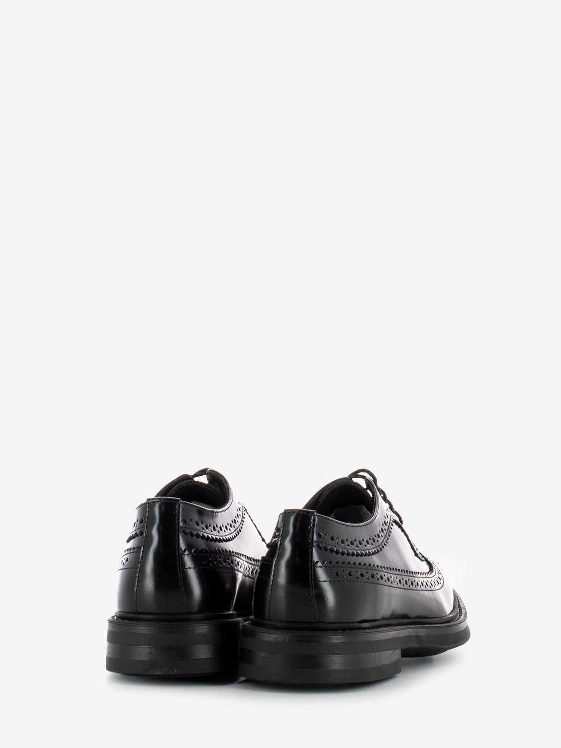 Black Leather Swallowtail Derbys