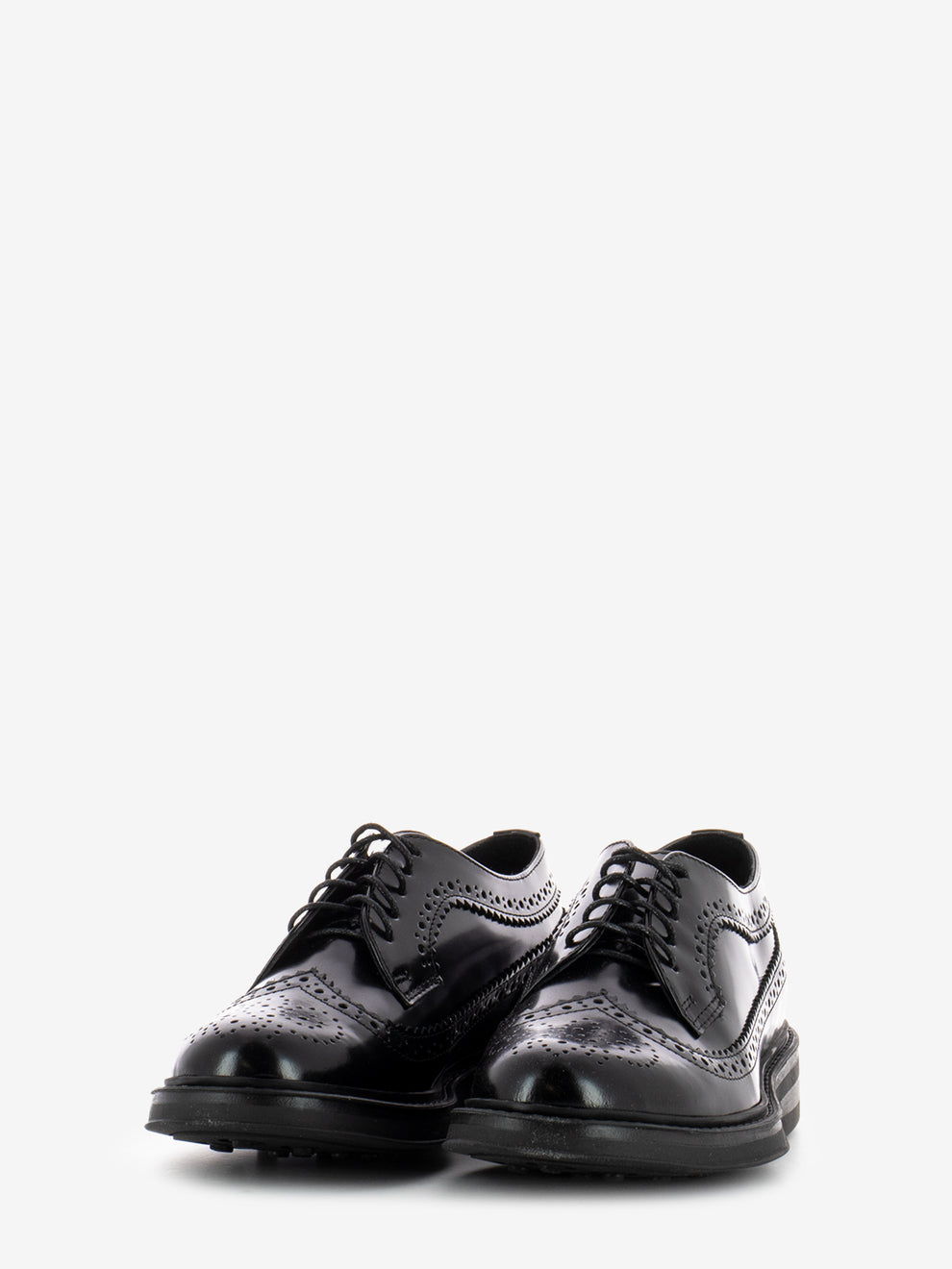 Black Leather Swallowtail Derbys