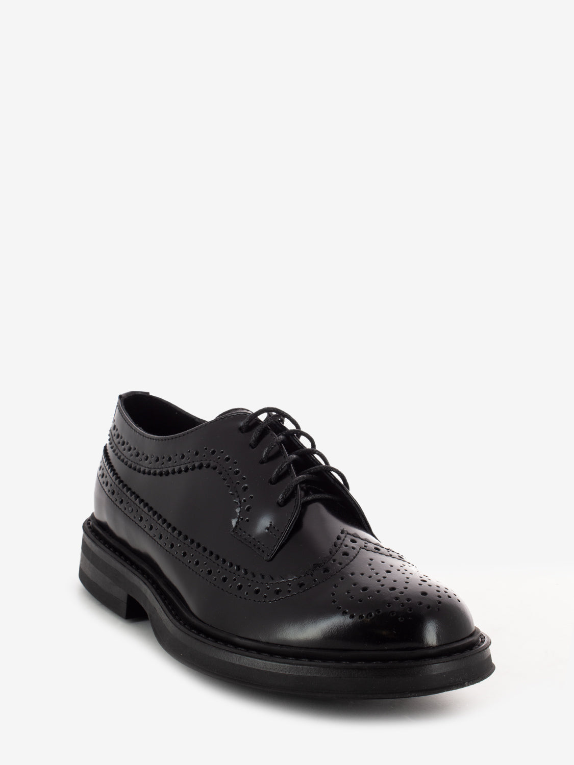 Black Leather Swallowtail Derbys