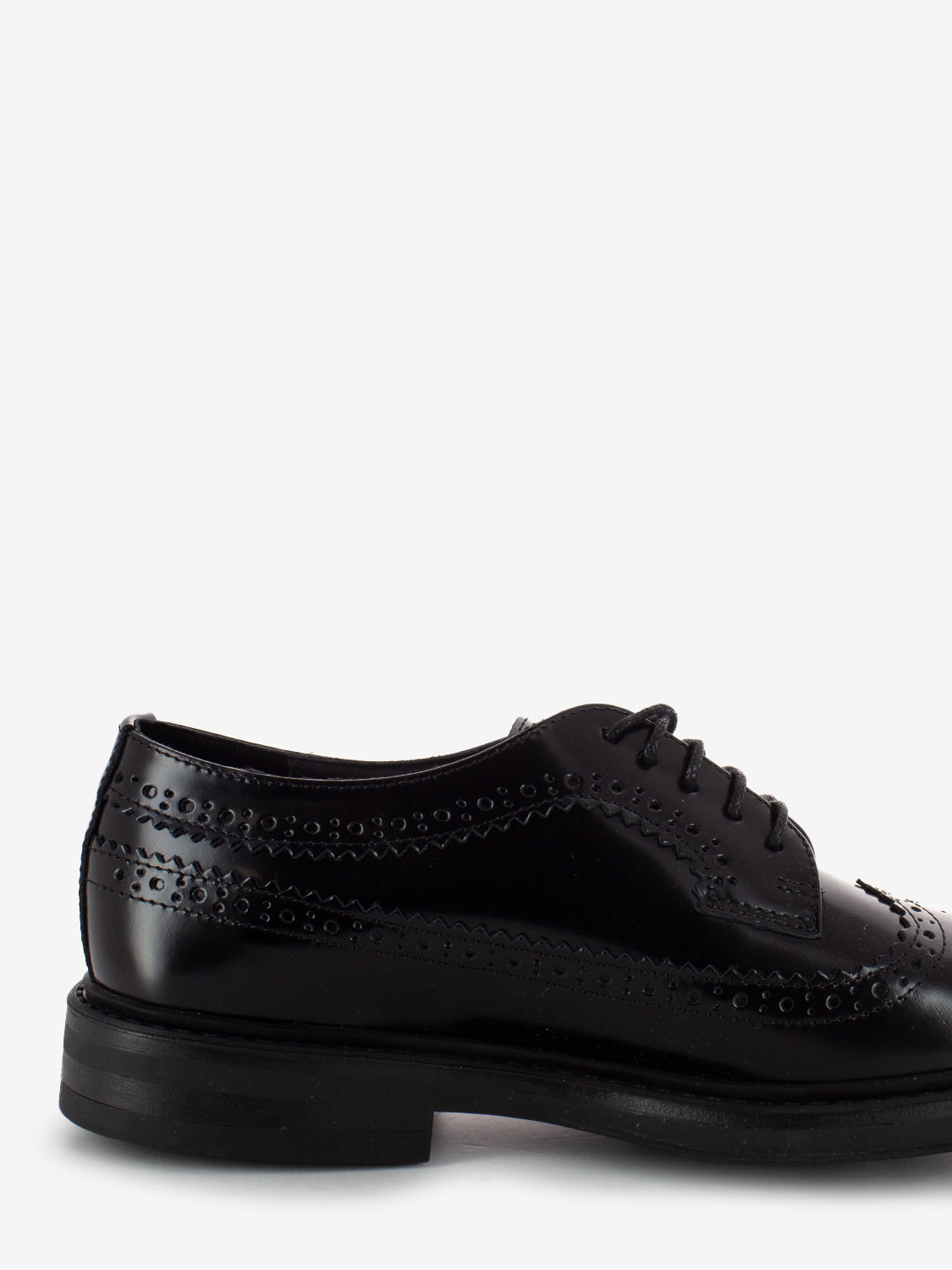 Black Leather Swallowtail Derbys