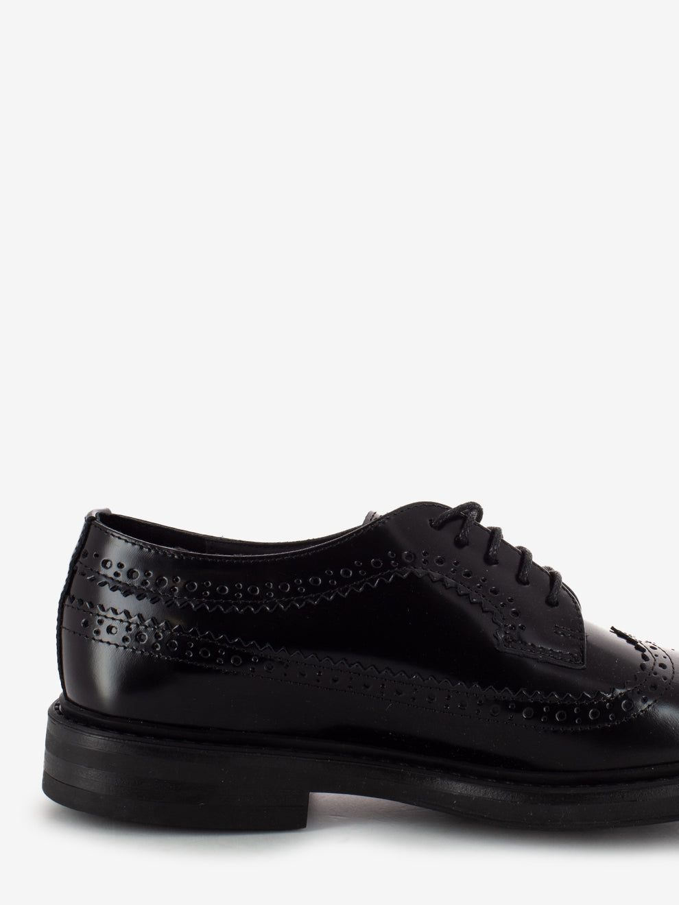 Black Leather Swallowtail Derbys