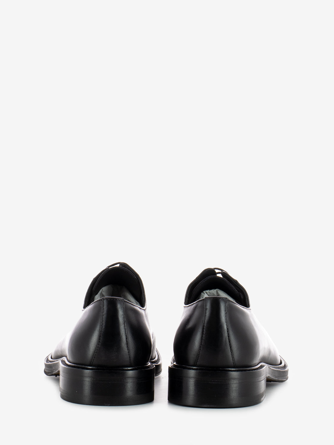 Black calfskin derby shoes