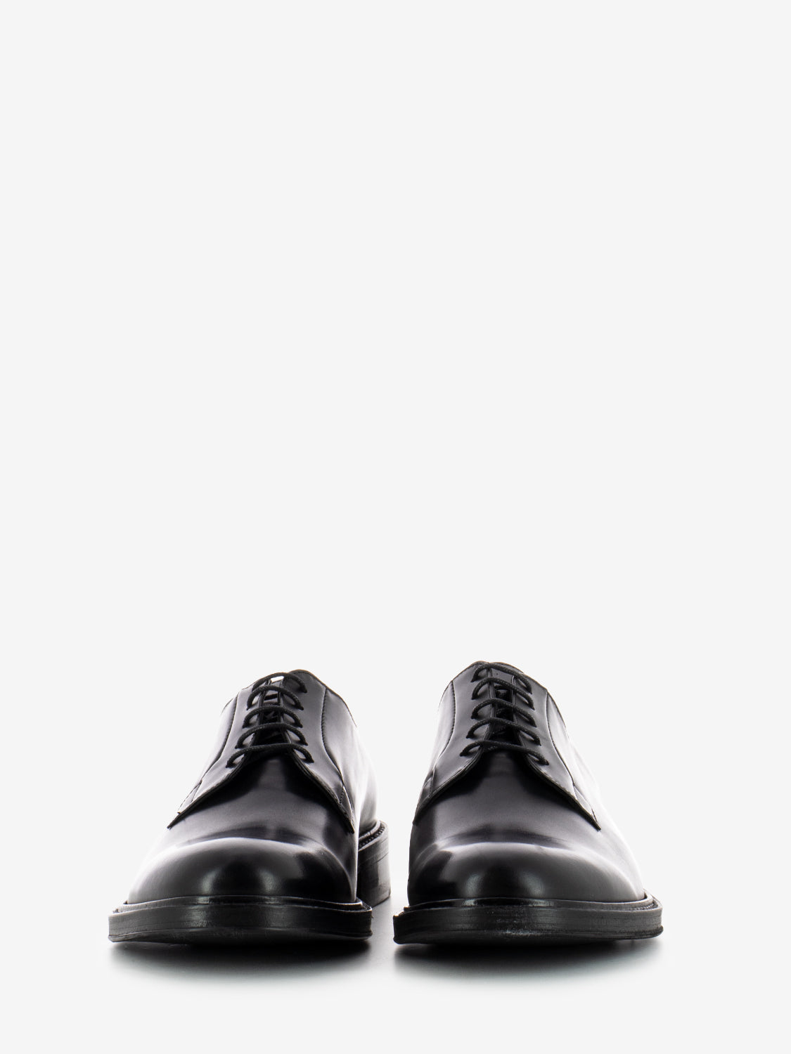 Black calfskin derby shoes