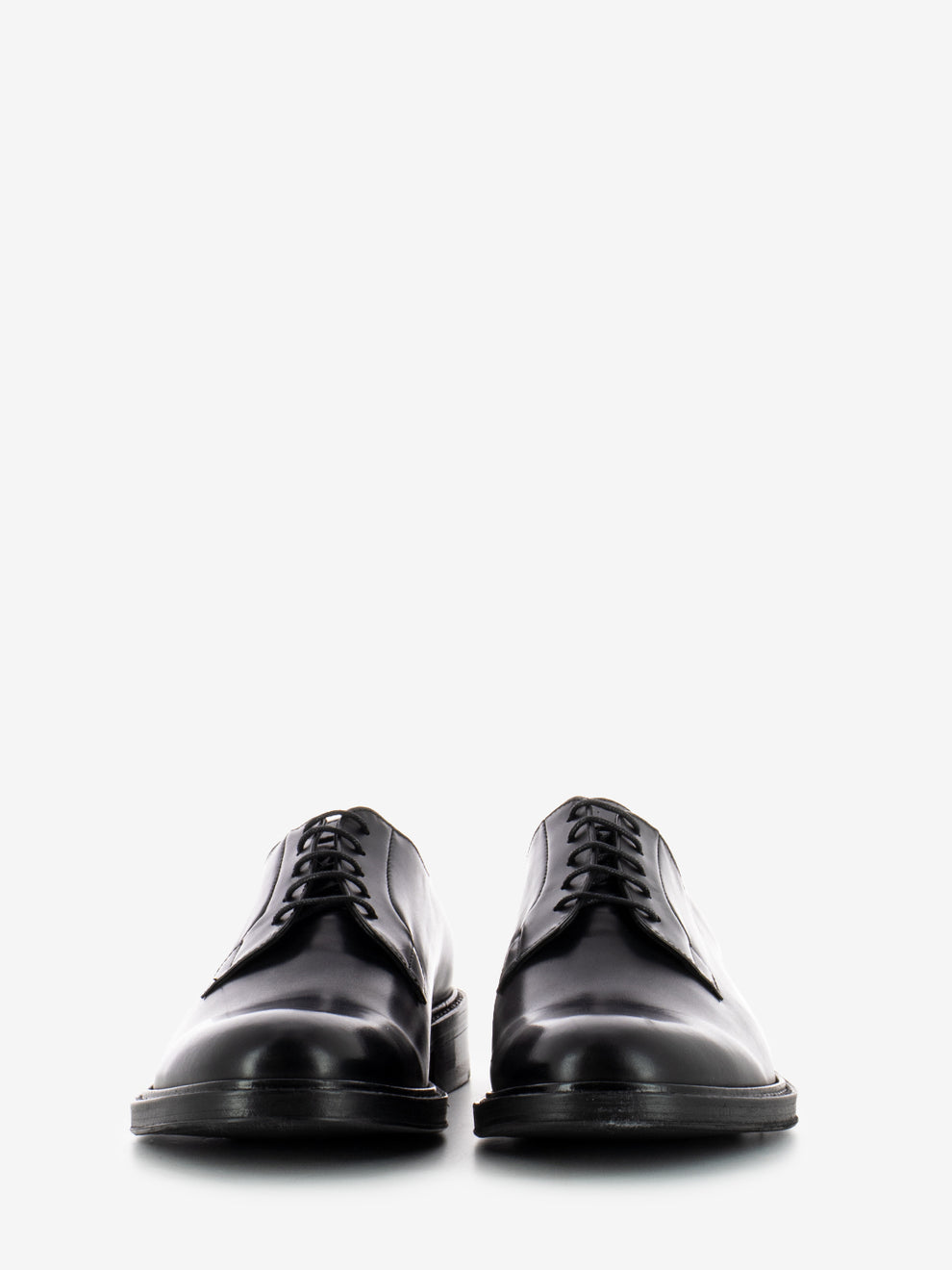 Black calfskin derby shoes