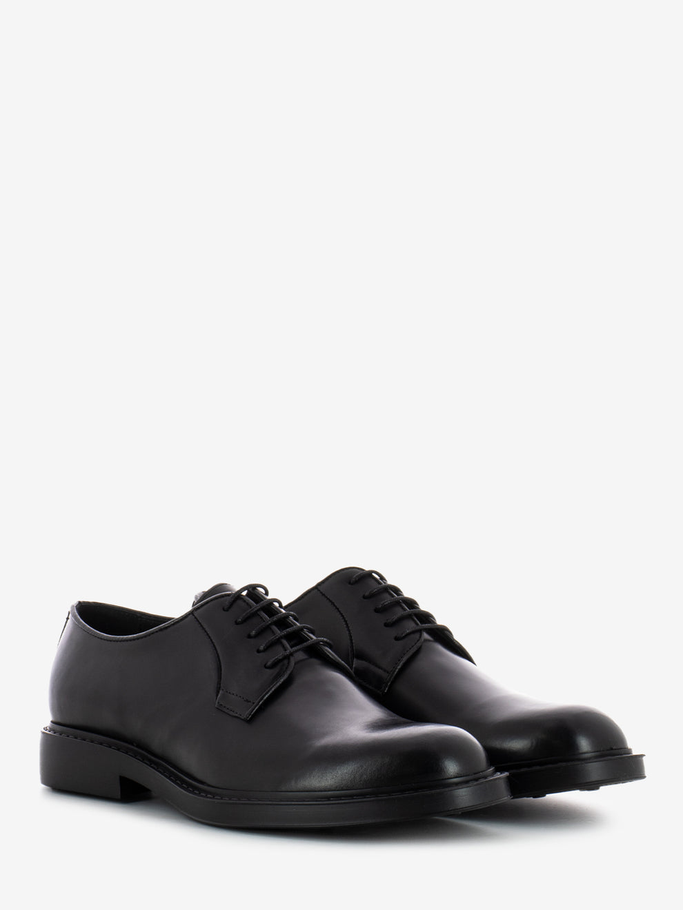 Black Naked Leather Derbys