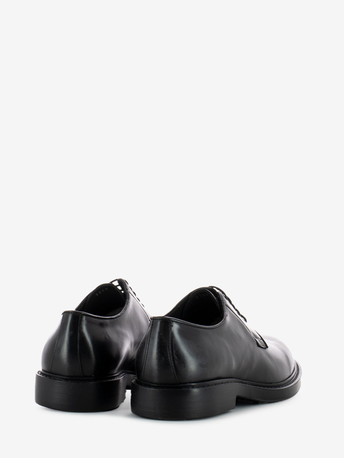 Black Naked Leather Derbys