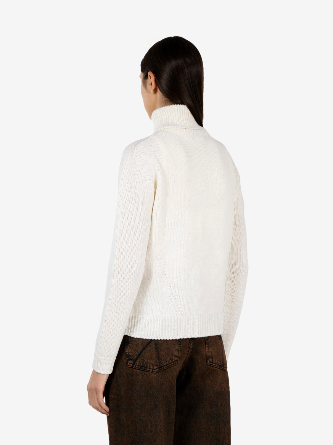 Ecru camp wool turtleneck