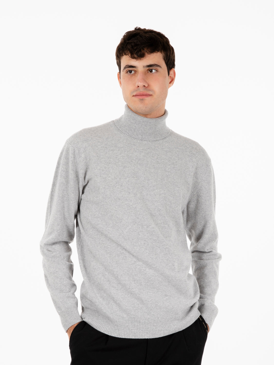 Ash merino wool and cashmere turtleneck