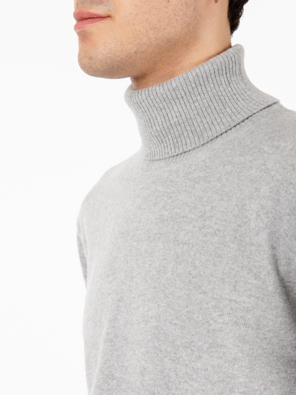 Ash merino wool and cashmere turtleneck