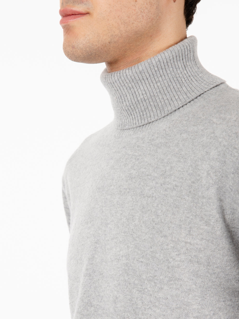 Ash merino wool and cashmere turtleneck