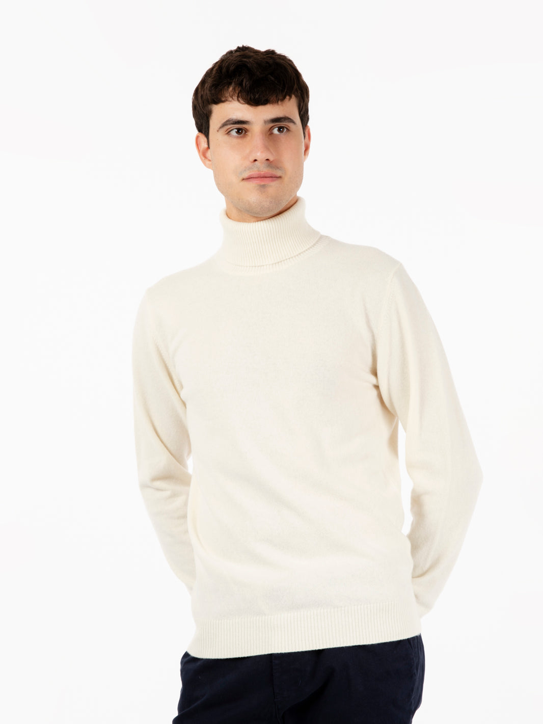 Merino wool and cloud cashmere turtleneck