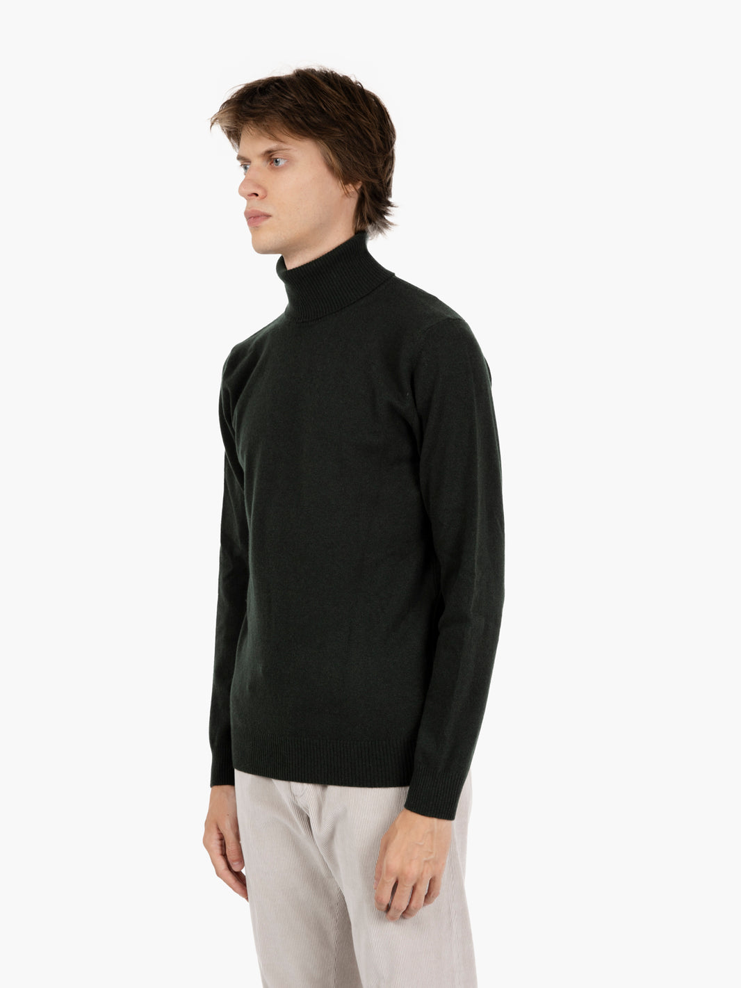 Turtleneck in merino wool and cashmere pine