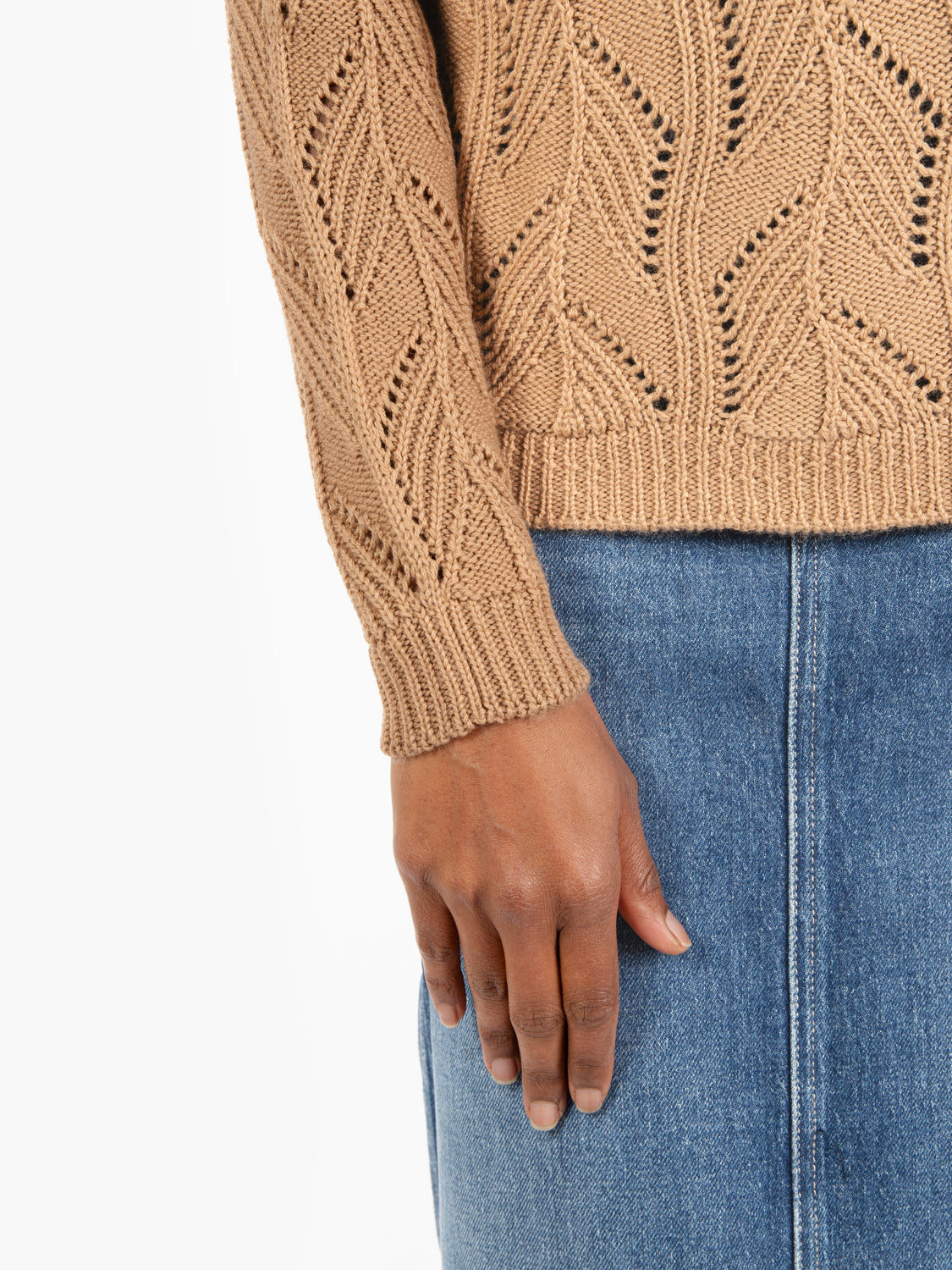 Camel worked turtleneck