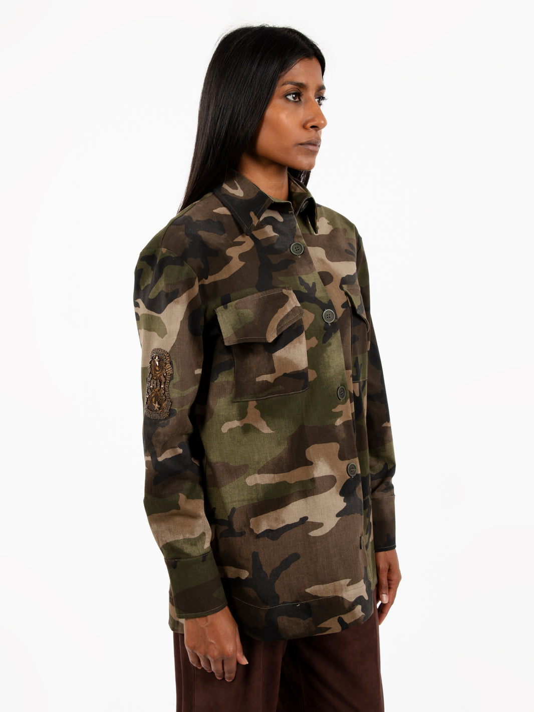 Giacca army militare verde / marrone