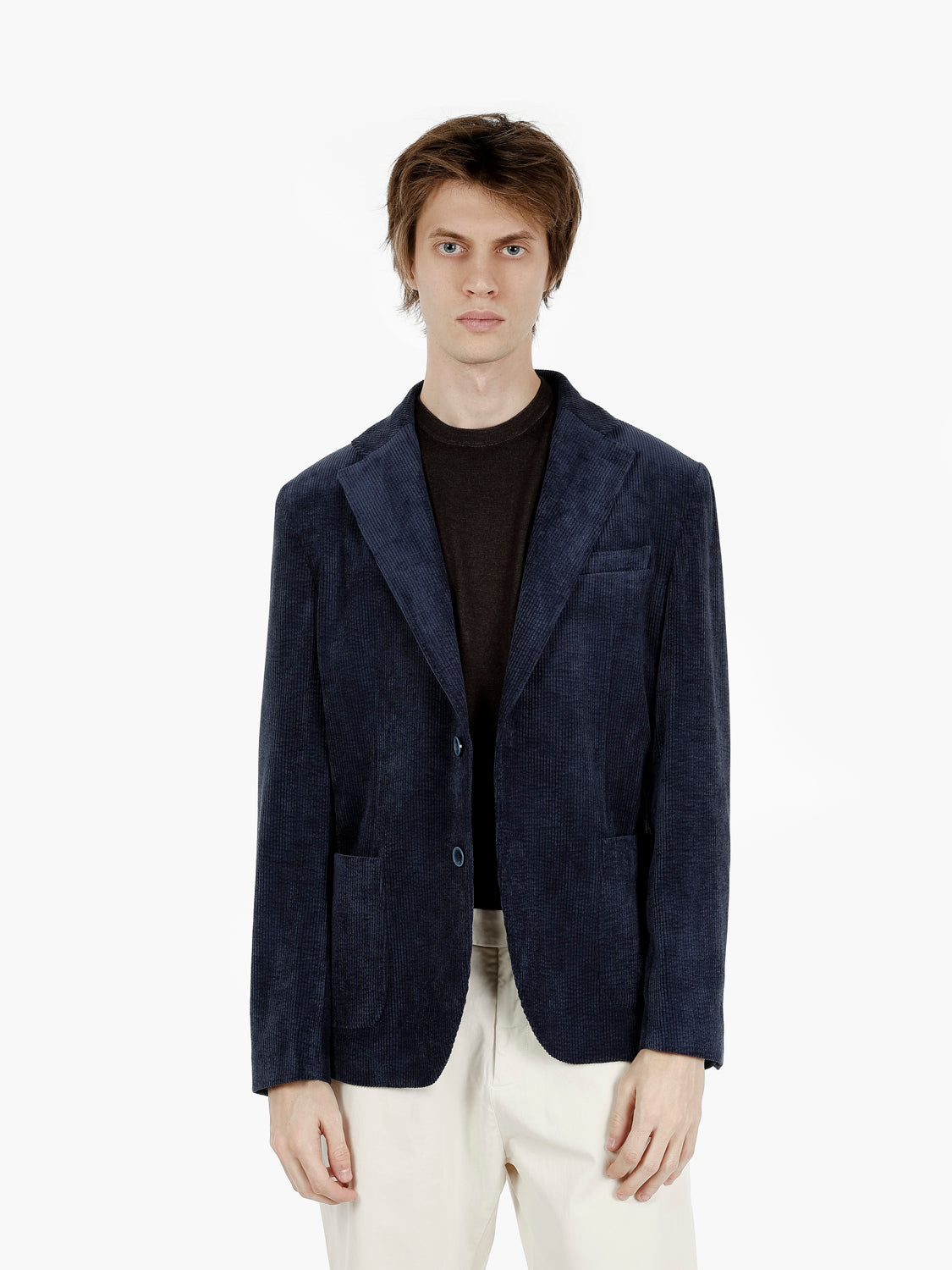 Giacca blazer in velluto blue