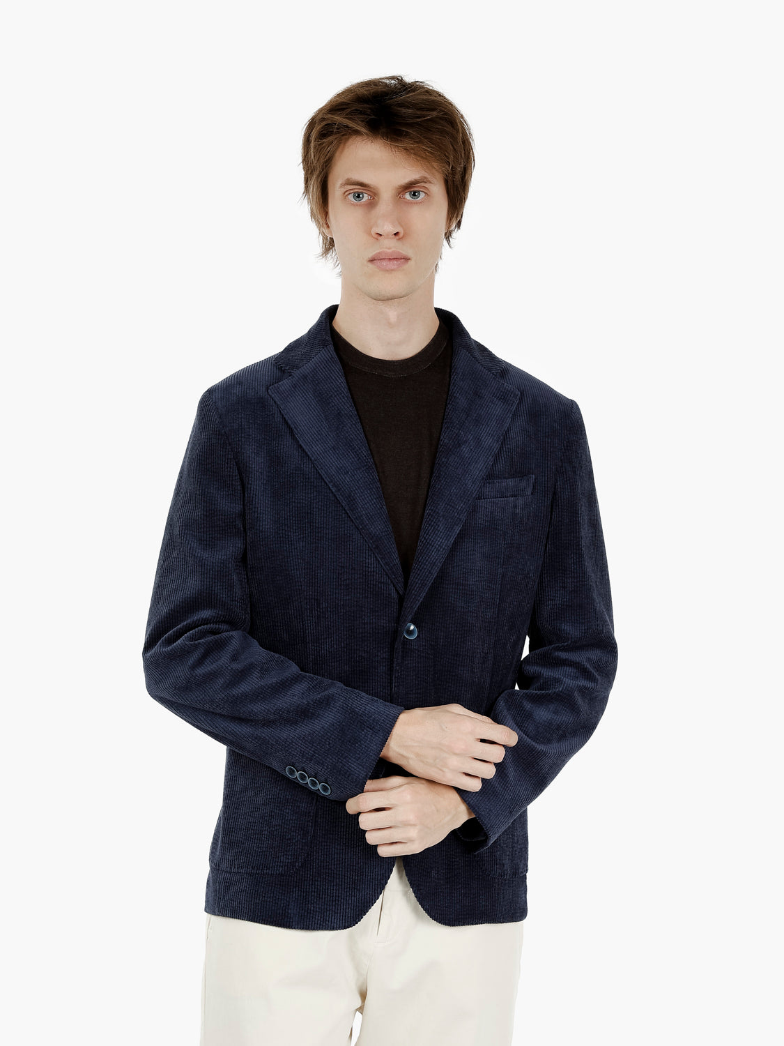 Giacca blazer in velluto blue