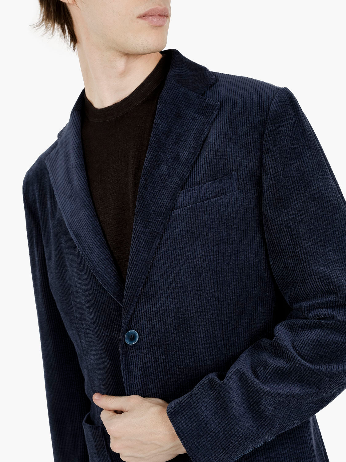 Giacca blazer in velluto blue