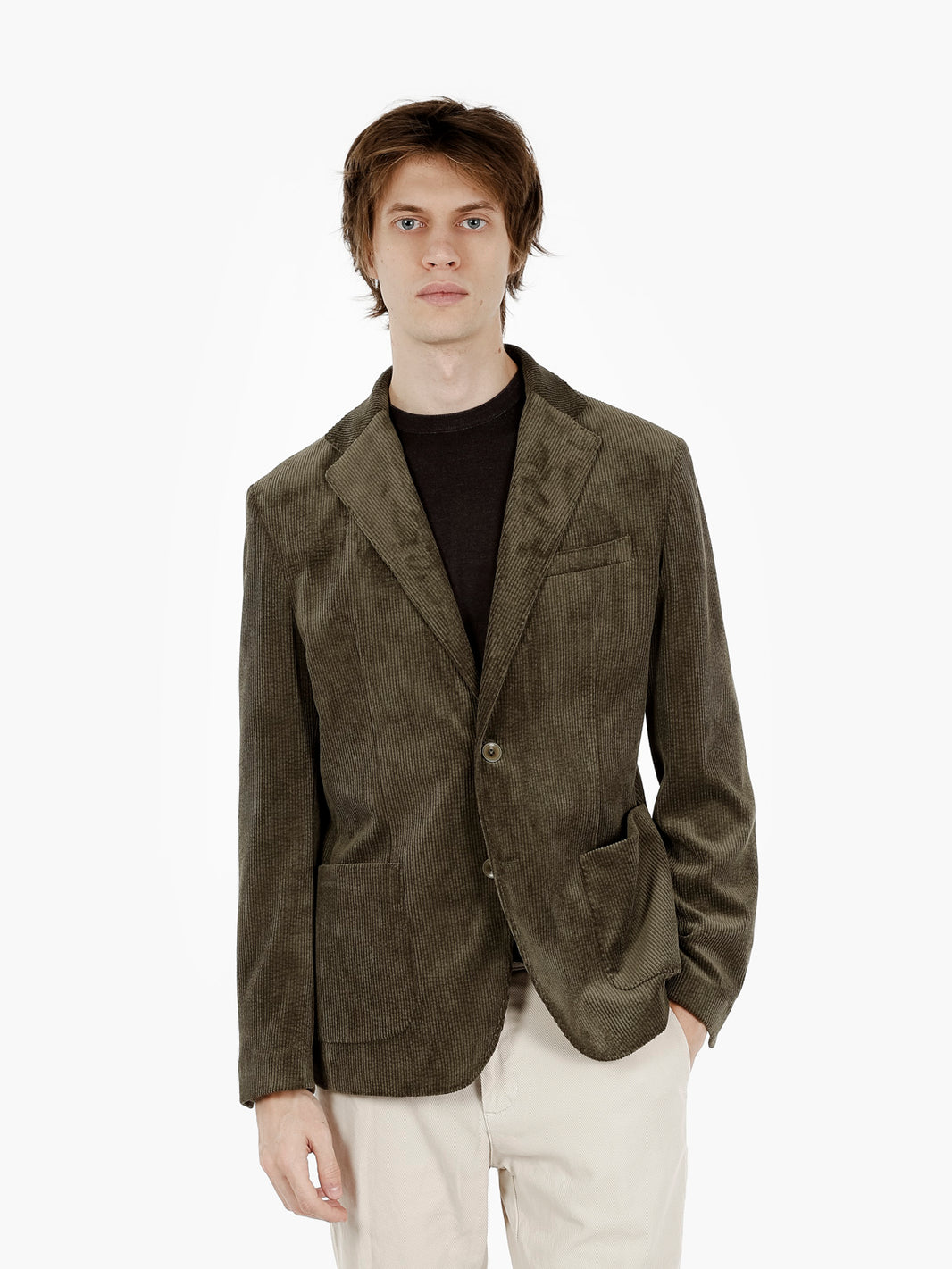 Giacca blazer in velluto verde