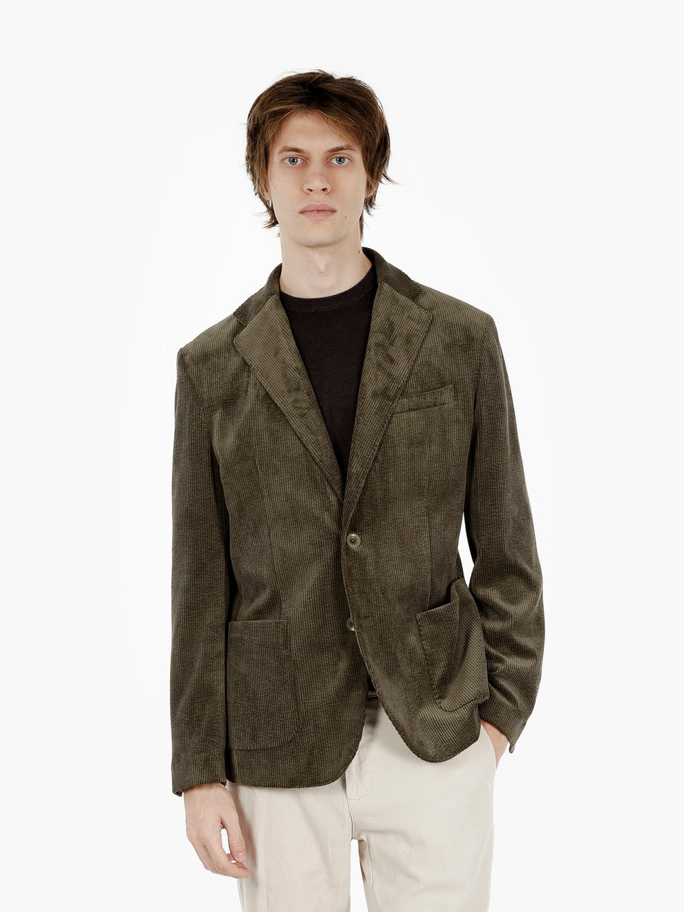 Giacca blazer in velluto verde