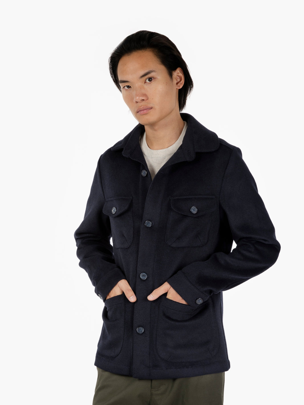 Giacca camicia Courmayer blu
