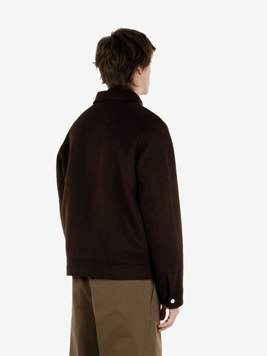 Giacca Colin con zip brown