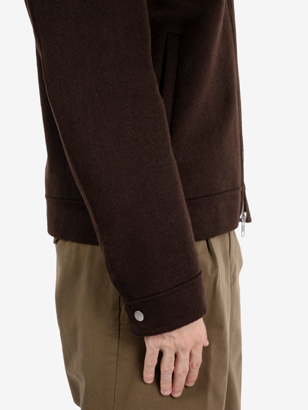 Giacca Colin con zip brown