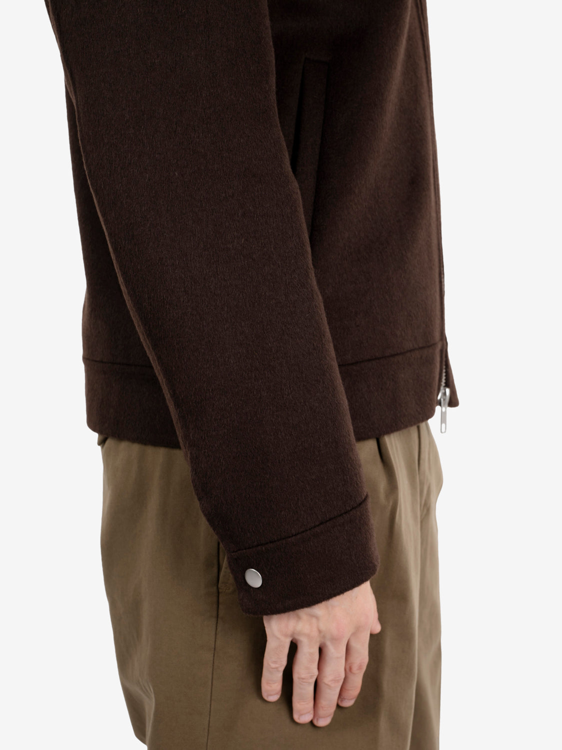 Giacca Colin con zip brown