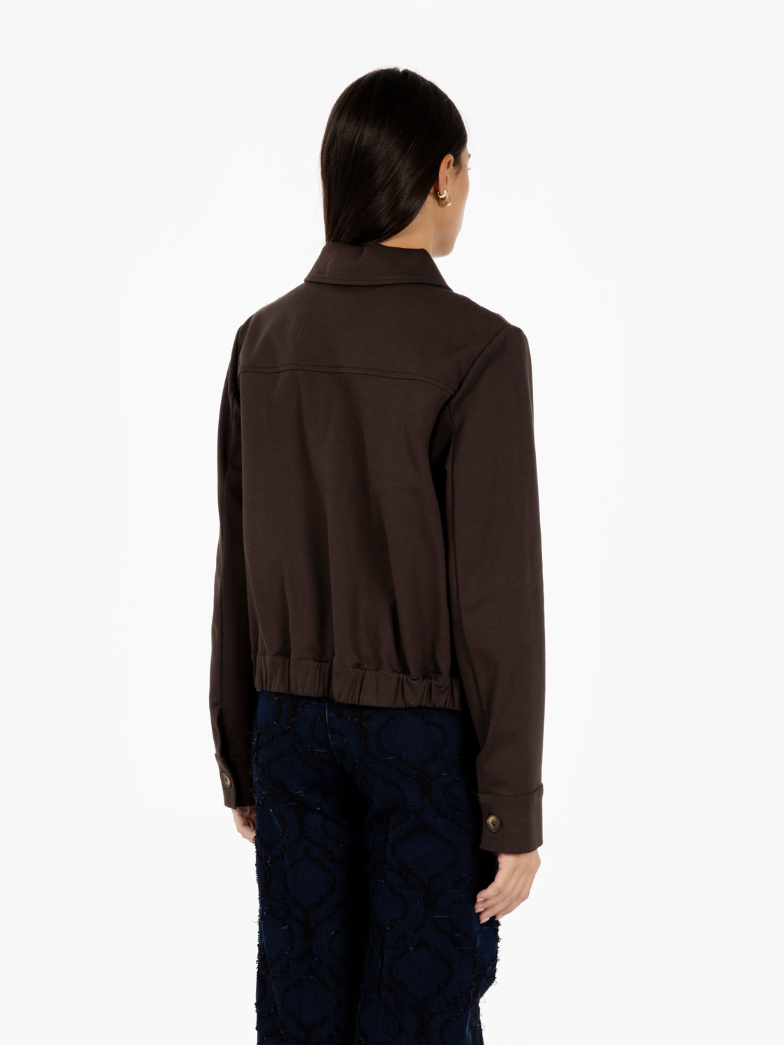 Dark brown jacket with pocket