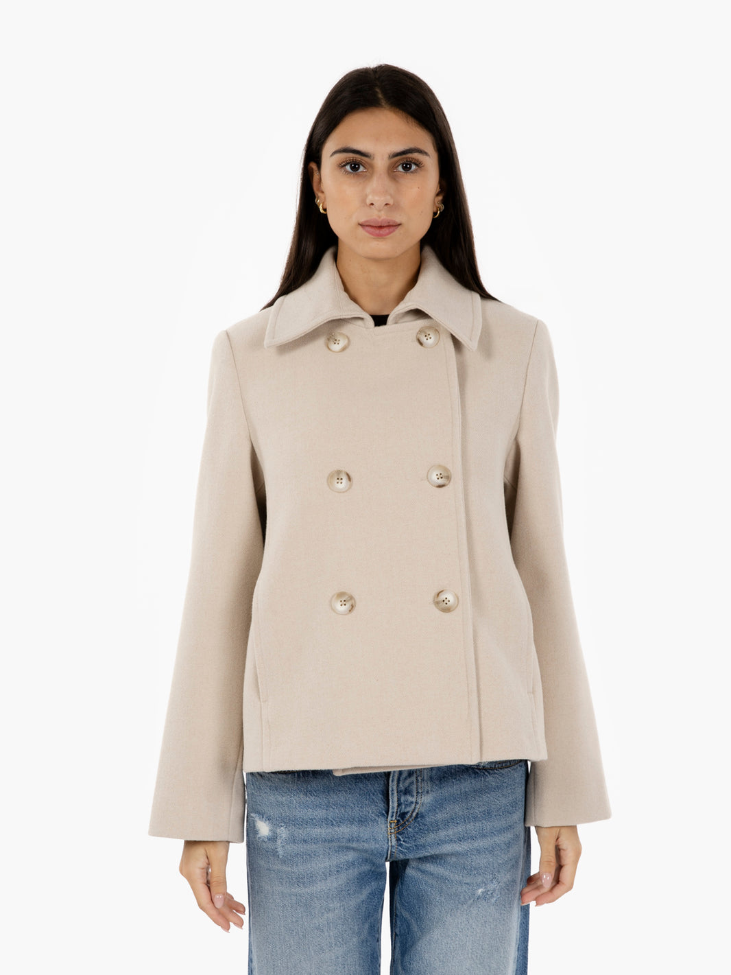 Short beige cloth jacket