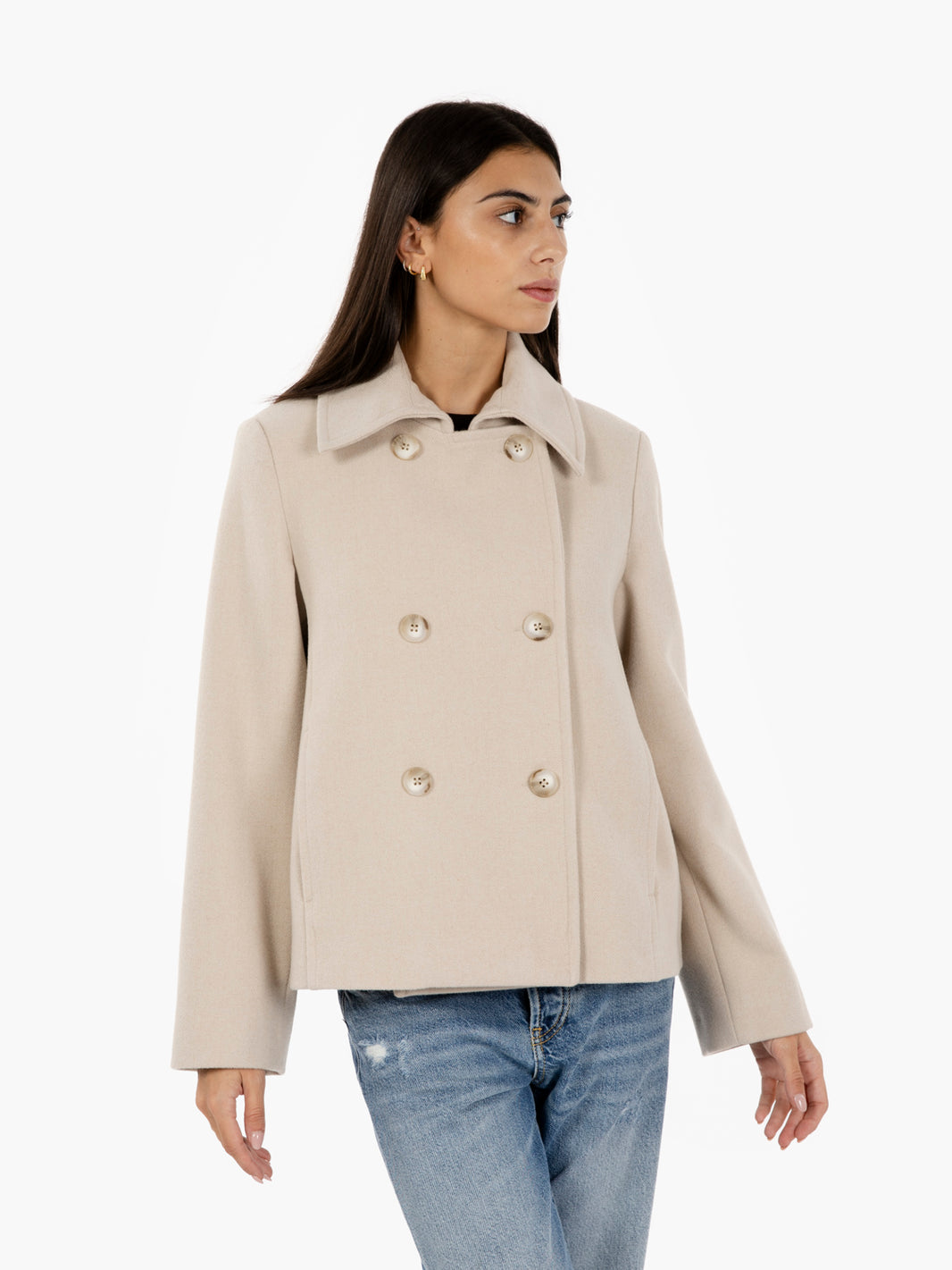 Short beige cloth jacket