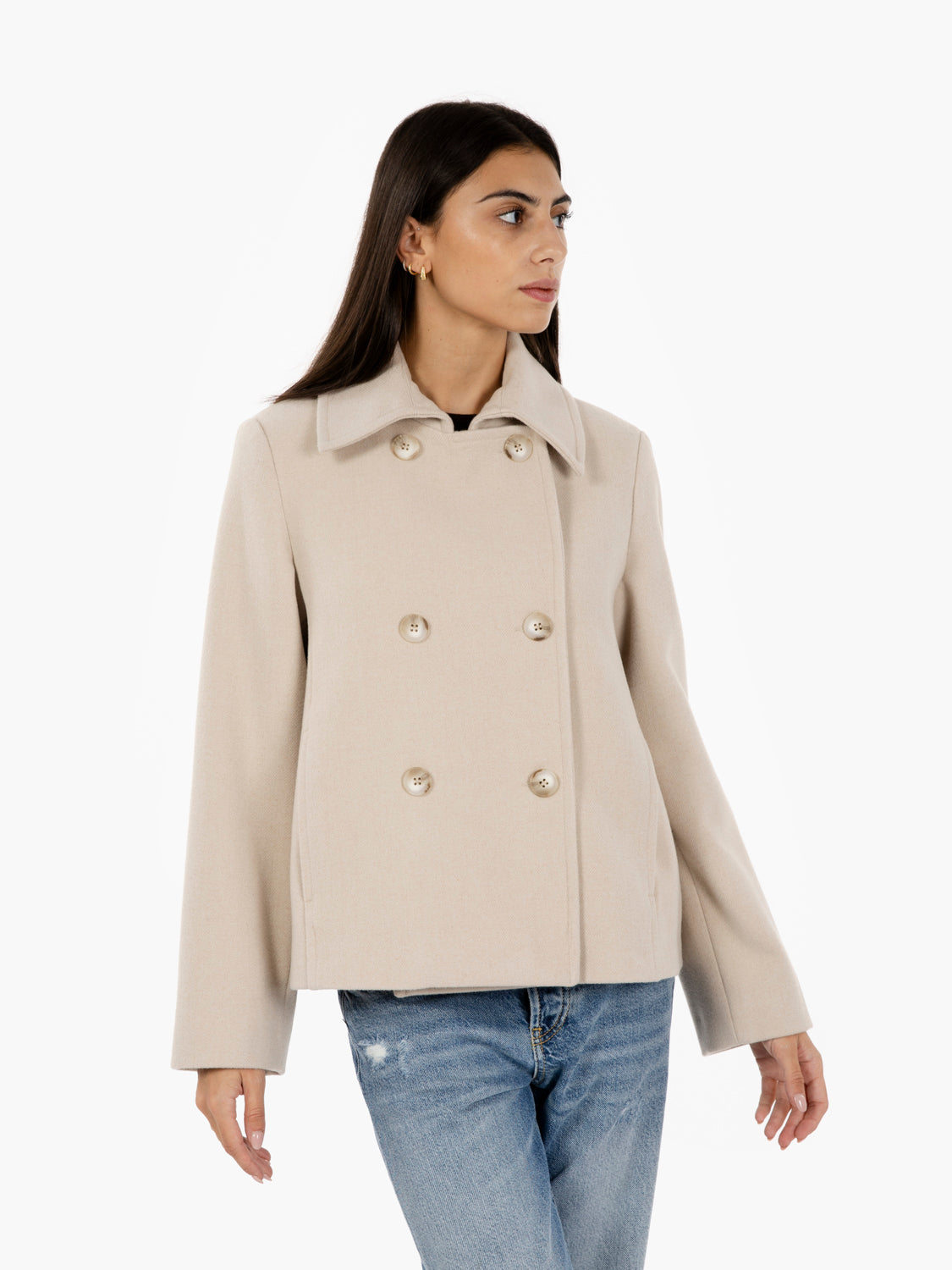 Short beige cloth jacket
