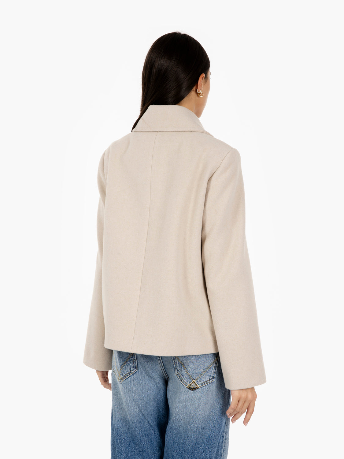 Short beige cloth jacket