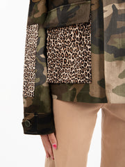 STIMM - Giacca crop con patch militare